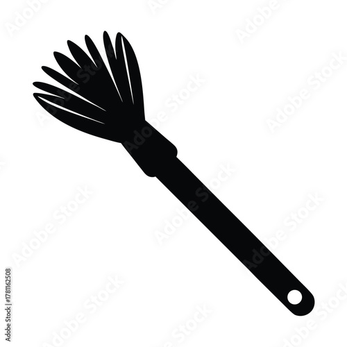 Cosmetic brush silhouette vector. Beauty treatment icon design. Makeup symbol.