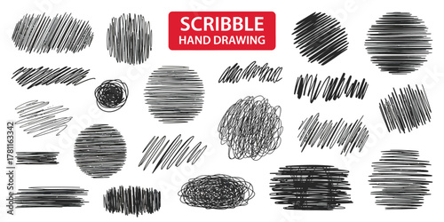 Hand-Drawn Scribble Symbols Set – Doodle Arrows, Lines, Underlines, Checkmarks and Marks Isolated on White Background for Notes, Infographic, Sketch, School, Planner and Creative Design