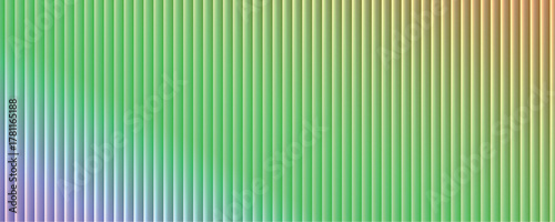 Ripple glass distortion background. Abstract fractal effect ribbed glass texture with vibrant gradients smooth fluted vertical lines. Reeded Bold dynamic design blending futuristic tones vector bg.