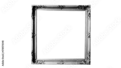 Vintage Frame Collage Isolated Element. Ornate gallery frame isolated on white for magazine design or museum bg..