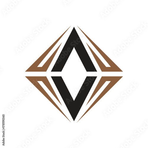 Diamond Frame Monogram – Modern Minimal Luxury Logo.