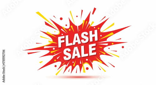 Dynamic burst design with text FLASH SALE in the center