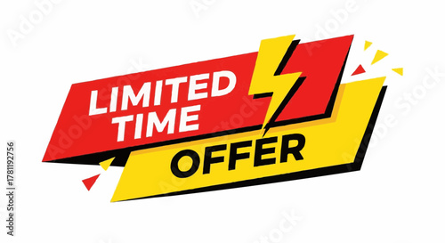 Eye-catching banner with a limited-time offer, perfect for sales and promotions