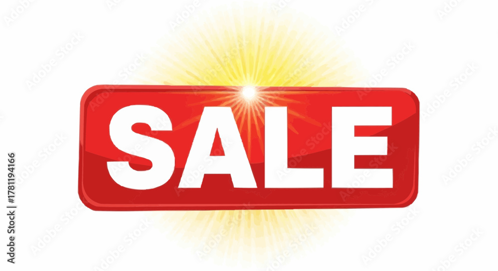 Fototapeta premium Red SALE banner, perfect for promotional material 