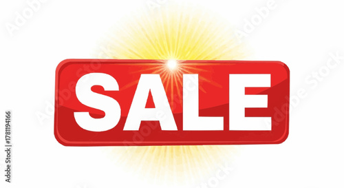 Red SALE banner, perfect for promotional material 