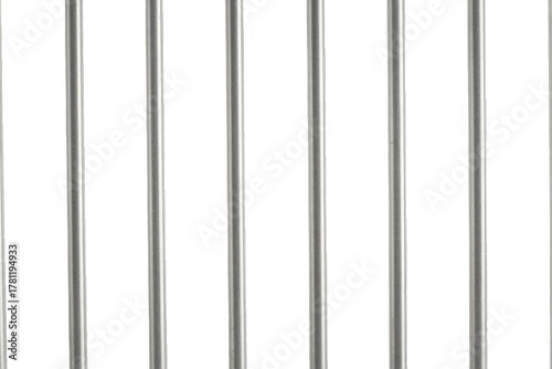 Illustration of realistic prison metal cell bars seamless pattern on transparent background
