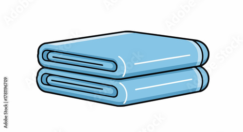 Folded towels, presented in a clean, minimalist style. The crisp lines and simple forms create a sense of order and cleanliness