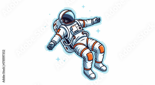 Astronaut floating in space