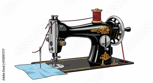 Vintage sewing machine.