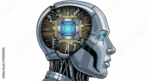 Robotic artificial intelligence head