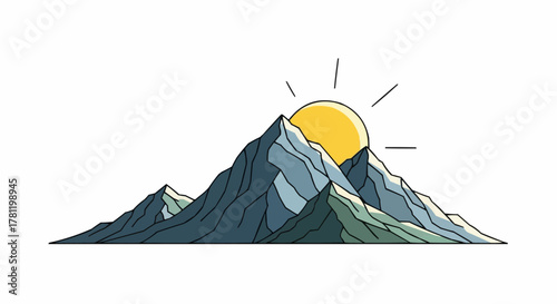 Sunrise over the mountains.