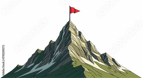 Red flag on Mountain Top.