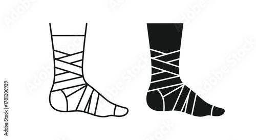 Ankle Wrap First Aid Essential Injury Support and Recovery in Minimalist Design