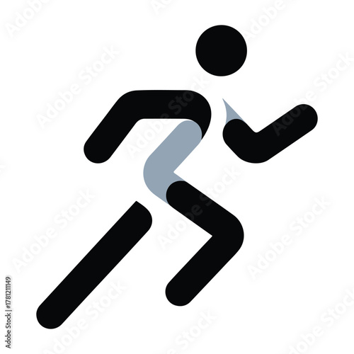 Running figure icon for active lifestyle