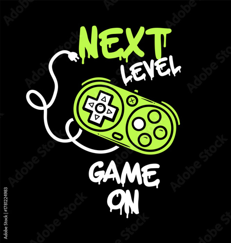 Game Over Video game joystick vector graphic design.eps