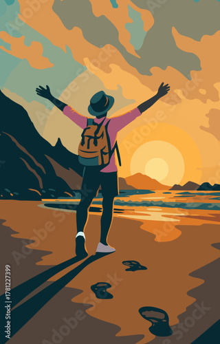 Epic Avenger Man Superhero Posing with Heroic Powe