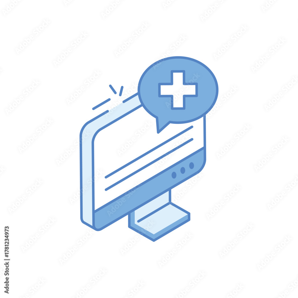 Obraz premium Online Medical Chat vector icon