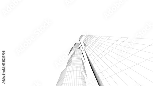 Modern architecture vector 3d illustration