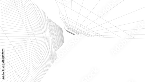 Modern architecture vector 3d illustration