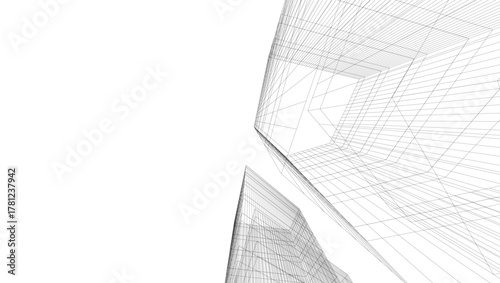 Modern architecture vector 3d illustration