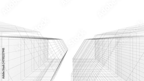 Modern architecture vector 3d illustration
