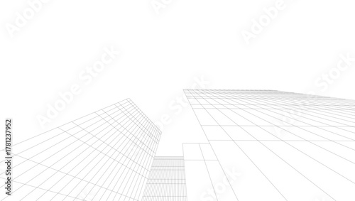 Modern architecture vector 3d illustration