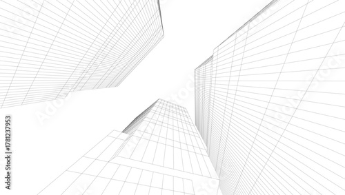 Modern architecture vector 3d illustration