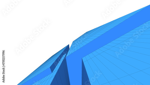 Modern architecture vector 3d illustration
