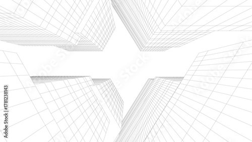 Modern architecture vector 3d illustration