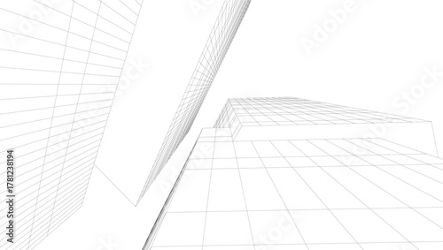 Modern architecture vector 3d illustration