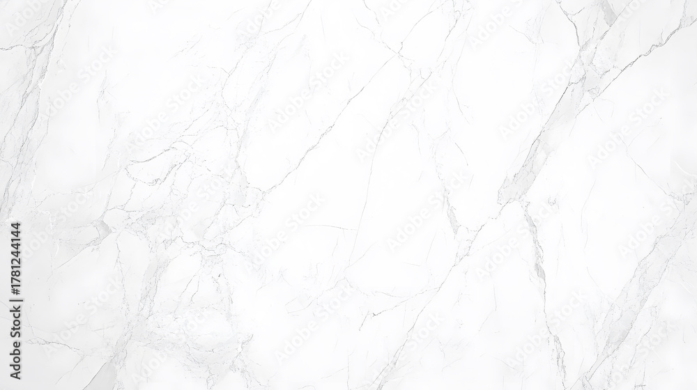 Obraz premium A pure white marble texture with delicate veining, suitable for creating elegant and modern design elements.