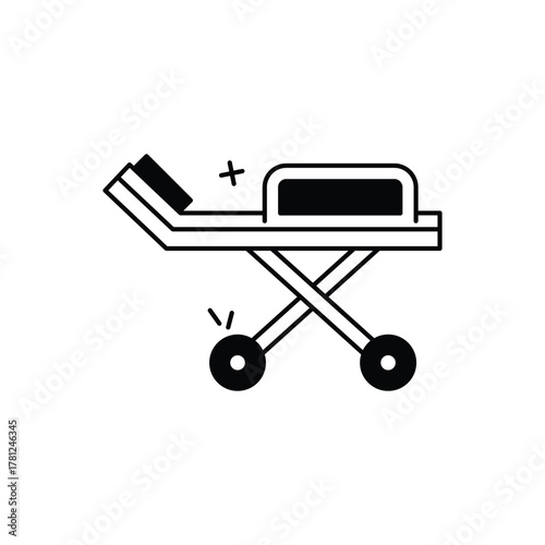 Stretcher vector icon