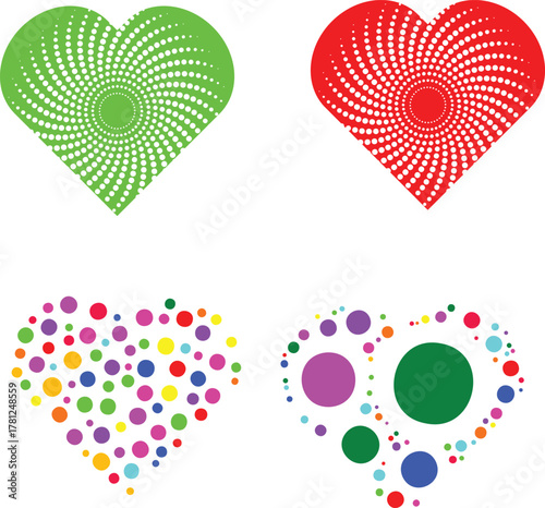Hearts of Emotion: A set of hearts, each a unique expression of feelings, ranging from vibrant joy to heartfelt tranquility. A visual symphony that touches the soul.