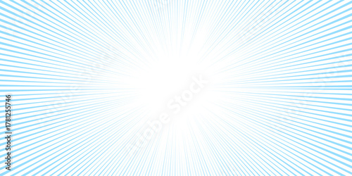 Abstract Blue Sunburst Background. Blue background with Glowing Sunburst and Dynamic Light Rays. Modern pop art poster for summer and spring. retro vintage backdrop in square format.