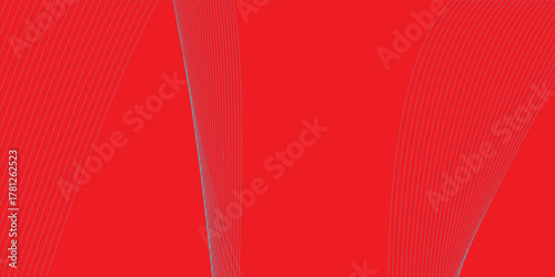 Abstract glowing wave lines on red background. Dynamic wave pattern. Modern flowing wavy lines. Suit for banner, poster, cover, brochure, flyer, website