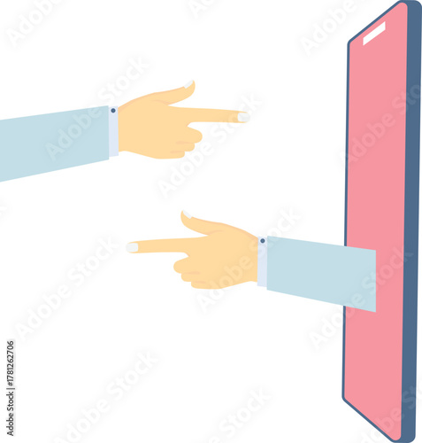 Portable Information Device Illustrations,Directional Sign

