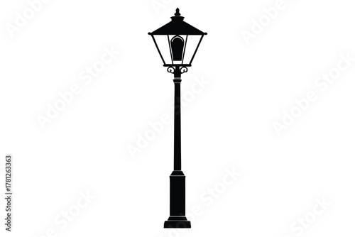 street lamp vector icon silhouette illustrations
