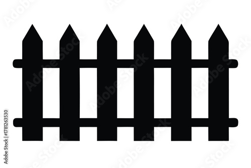 fence vector icon silhouette illustrations