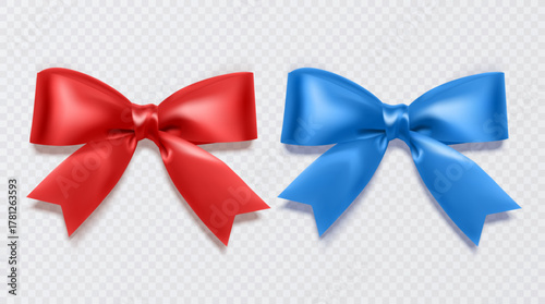Vibrant Red Satin Bow for Gifts and Celebrations