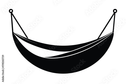 hammock vector icon silhouette