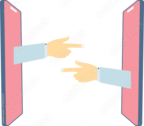 Portable Information Device Illustrations,Directional Sign

