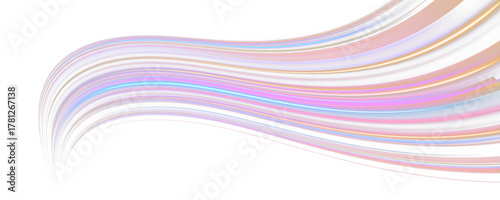 Curved neon trails sweep across a black surface in motion. The bright lines leave glowing traces of speed. Ideal for motion graphics, racing, or futuristic design.