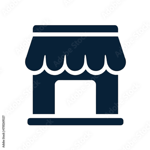 Vector illustration store front icon, local business concept design