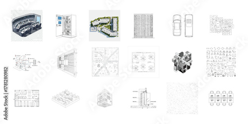 Control room monitors and equipment computers desks