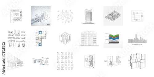 Architectural drawings and diagrams architecture technical