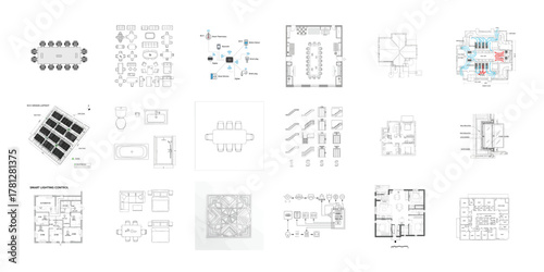 Architectural drawings and diagrams plans blueprints