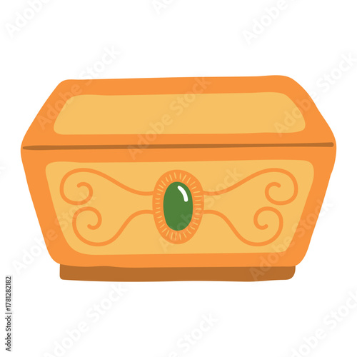 Three Kings Day gift of frankincense isolated on transparent background. Hand drawn flat vector illustration. Epiphany, Three Kings Day, Christmas design element, holiday clip art