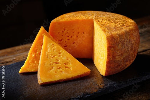 Artisanal Mimolette Cheese: A Gourmet Delight with Vibrant Orange Crust and Rich Flavor