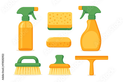 Essential household cleaning tools and equipment for hygiene and sanitation