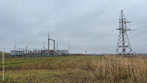 high voltage transformer substation